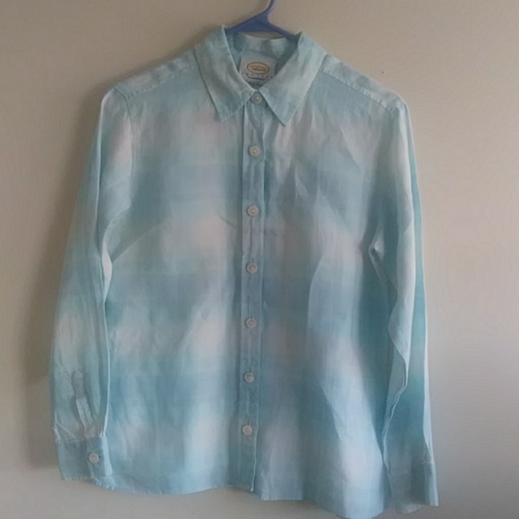 Talbots Tops - Linen Blouse Women's Blue Talbots Size 6